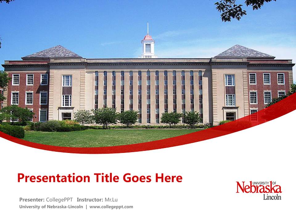 University of Nebraska-Lincoln Course/Courseware Creation PPT Template4:3 ratio PPT effect preview image5