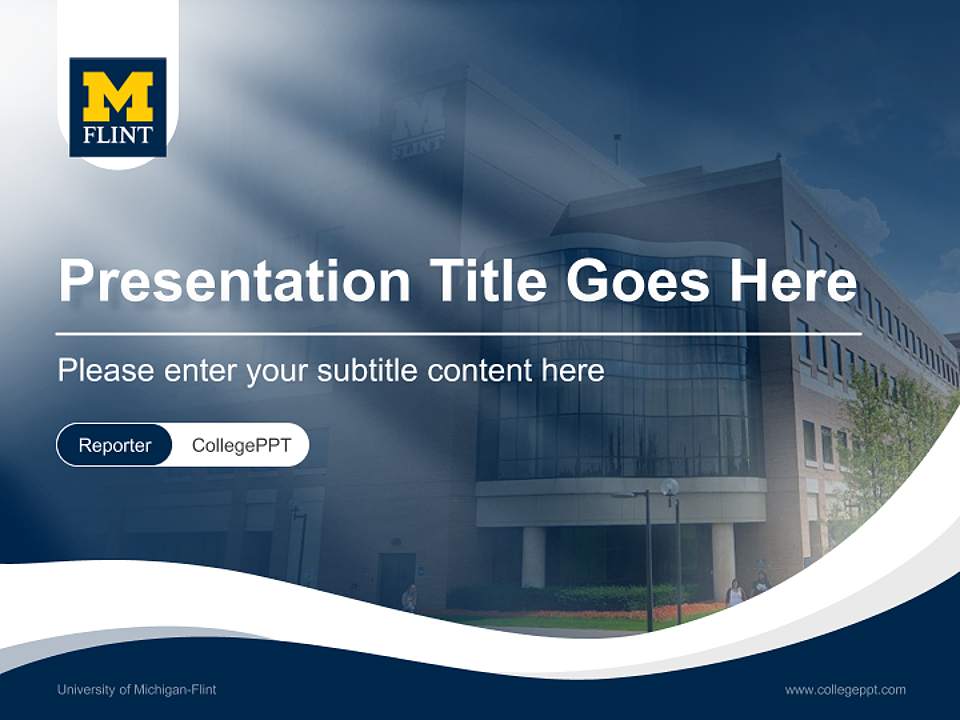 University of Michigan-Flint Lecture Sharing and Networking Event PPT Template4:3 ratio PPT effect preview image4