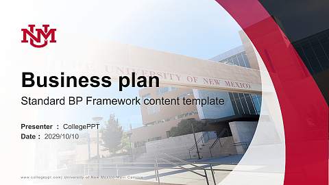 University of New Mexico-Main Campus Competition/Entrepreneurship Contest PPT Template