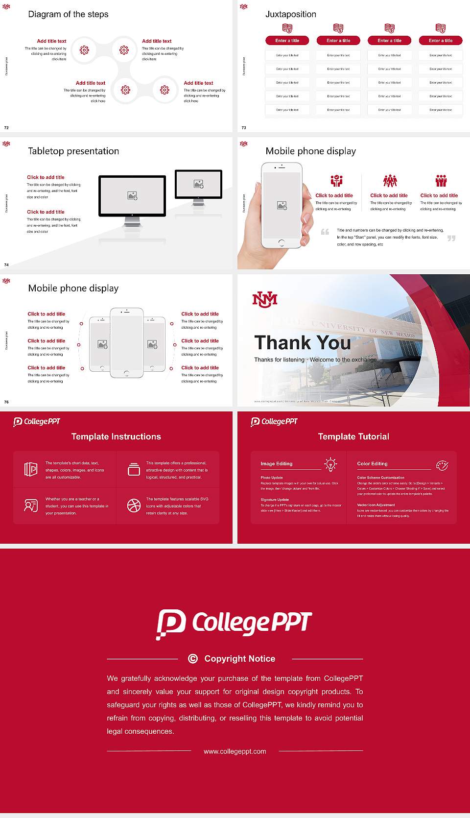 University of New Mexico-Main Campus Competition/Entrepreneurship Contest PPT Template16:9 ratio PPT effect preview image9