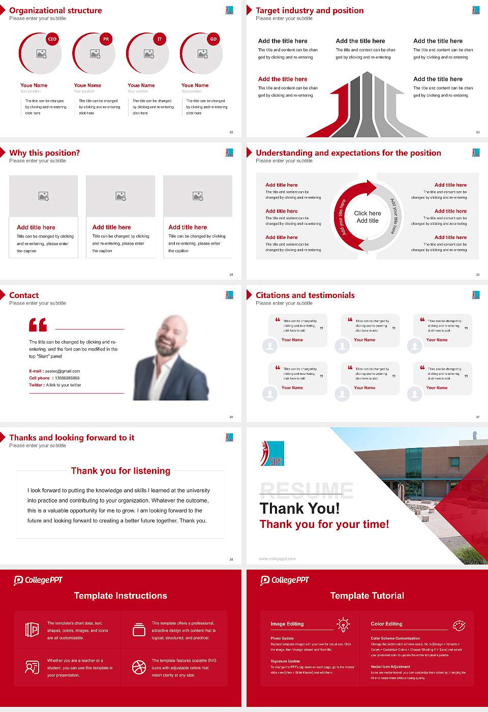 Southwestern Indian Polytechnic Institute Resume PPT Template16:9 ratio PPT effect preview image4