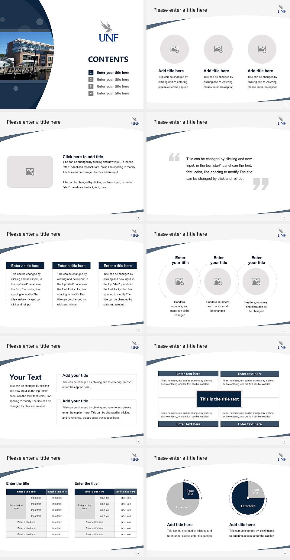 University of North Florida Course/Courseware Creation PPT Template4:3 ratio PPT effect preview image2