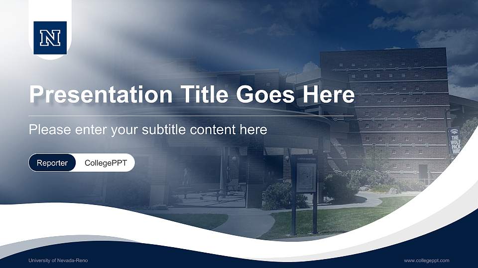 University of Nevada-Reno Lecture Sharing and Networking Event PPT Template16:9 ratio PPT effect preview image