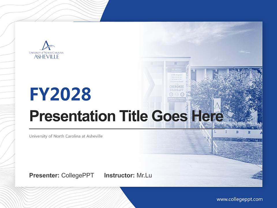 University of North Carolina at Asheville Academic Presentation/Research Findings Report PPT Template4:3 ratio PPT effect preview image5