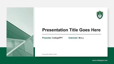 University of Mount Olive General Purpose PPT Template