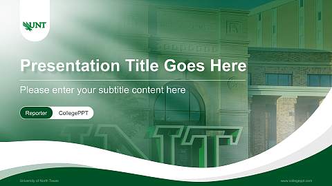 University of North Texas Lecture Sharing and Networking Event PPT Template