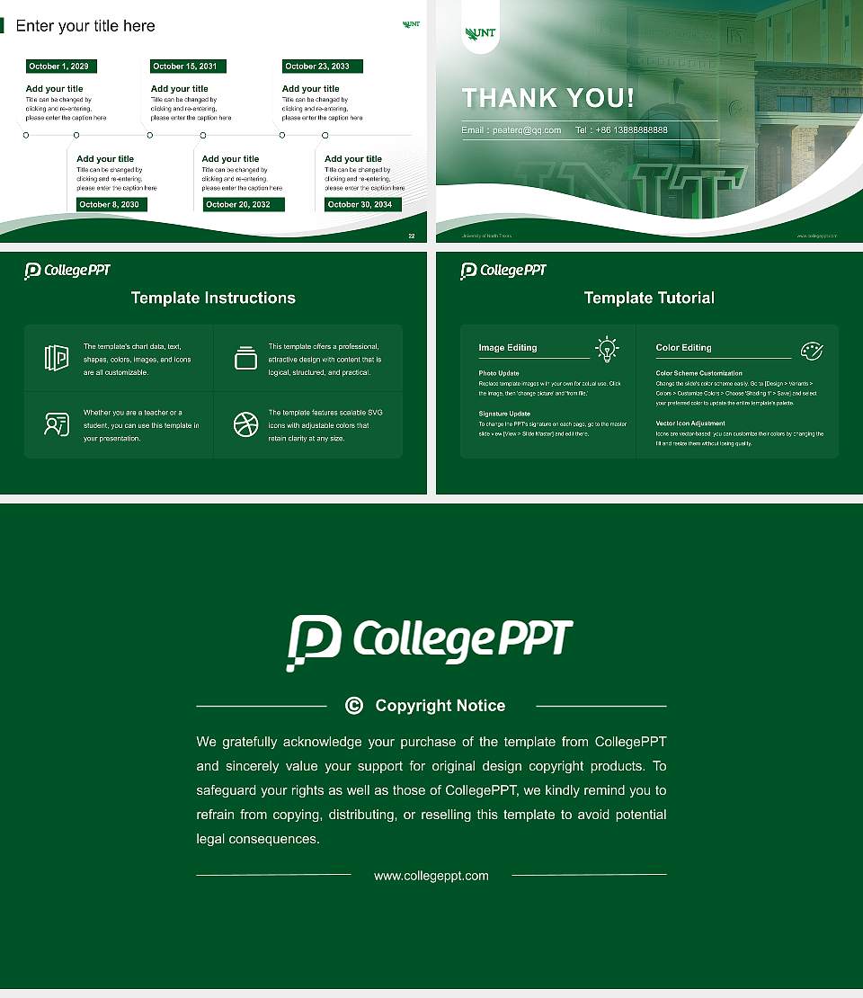 University of North Texas Lecture Sharing and Networking Event PPT Template16:9 ratio PPT effect preview image4