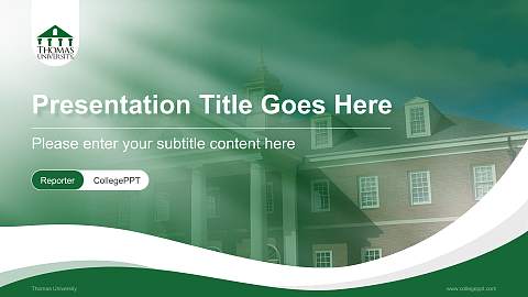 Thomas University Lecture Sharing and Networking Event PPT Template