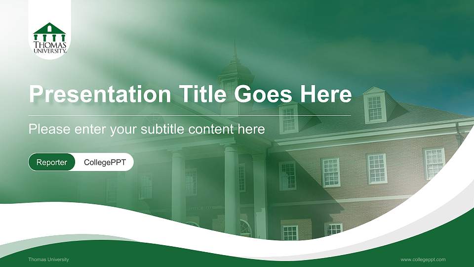 Thomas University Lecture Sharing and Networking Event PPT Template16:9 ratio PPT effect preview image