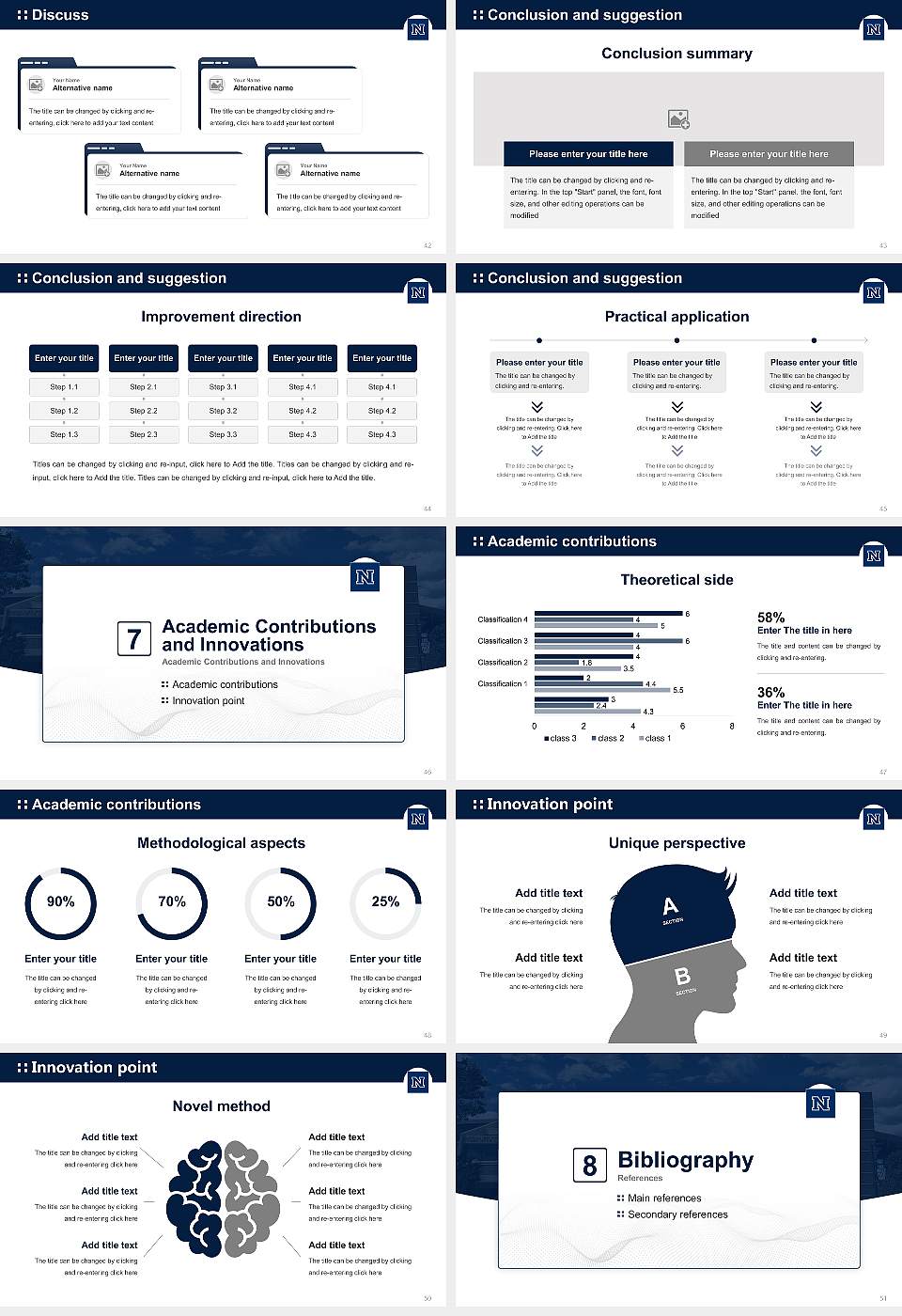University of Nevada-Reno Graduation Thesis Defense PPT Template16:9 ratio PPT effect preview image6