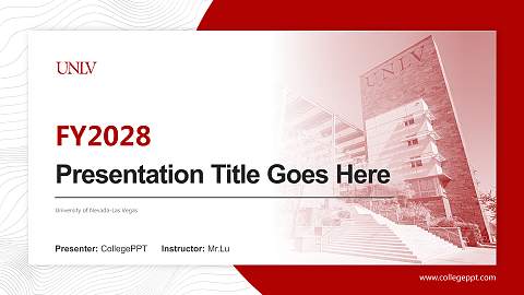 University of Nevada-Las Vegas Academic Presentation/Research Findings Report PPT Template
