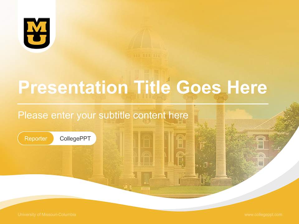 University of Missouri-Columbia Lecture Sharing and Networking Event PPT Template4:3 ratio PPT effect preview image4