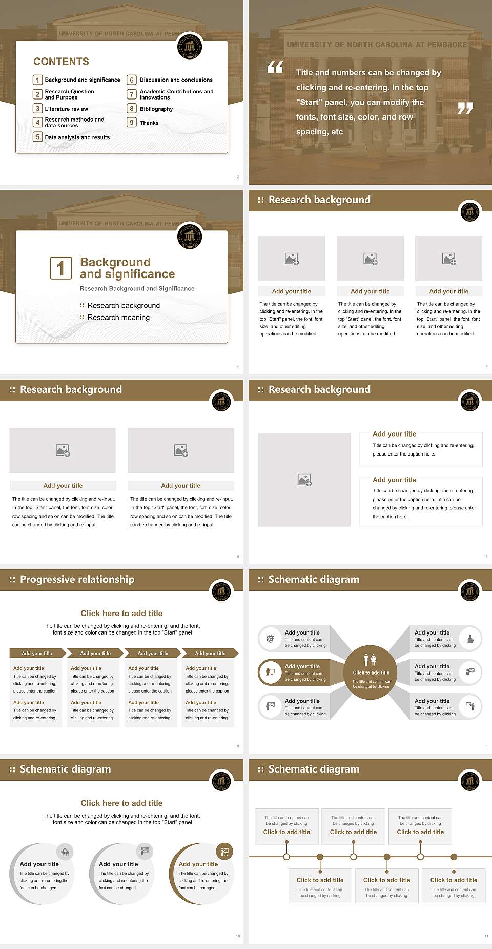 University of North Carolina at Pembroke Graduation Thesis Defense PPT Template4:3 ratio PPT effect preview image2