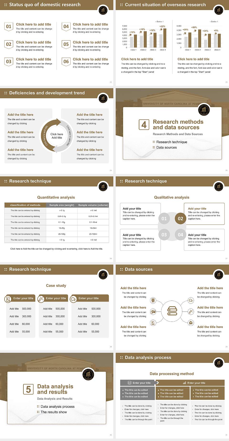 University of North Carolina at Pembroke Graduation Thesis Defense PPT Template4:3 ratio PPT effect preview image4