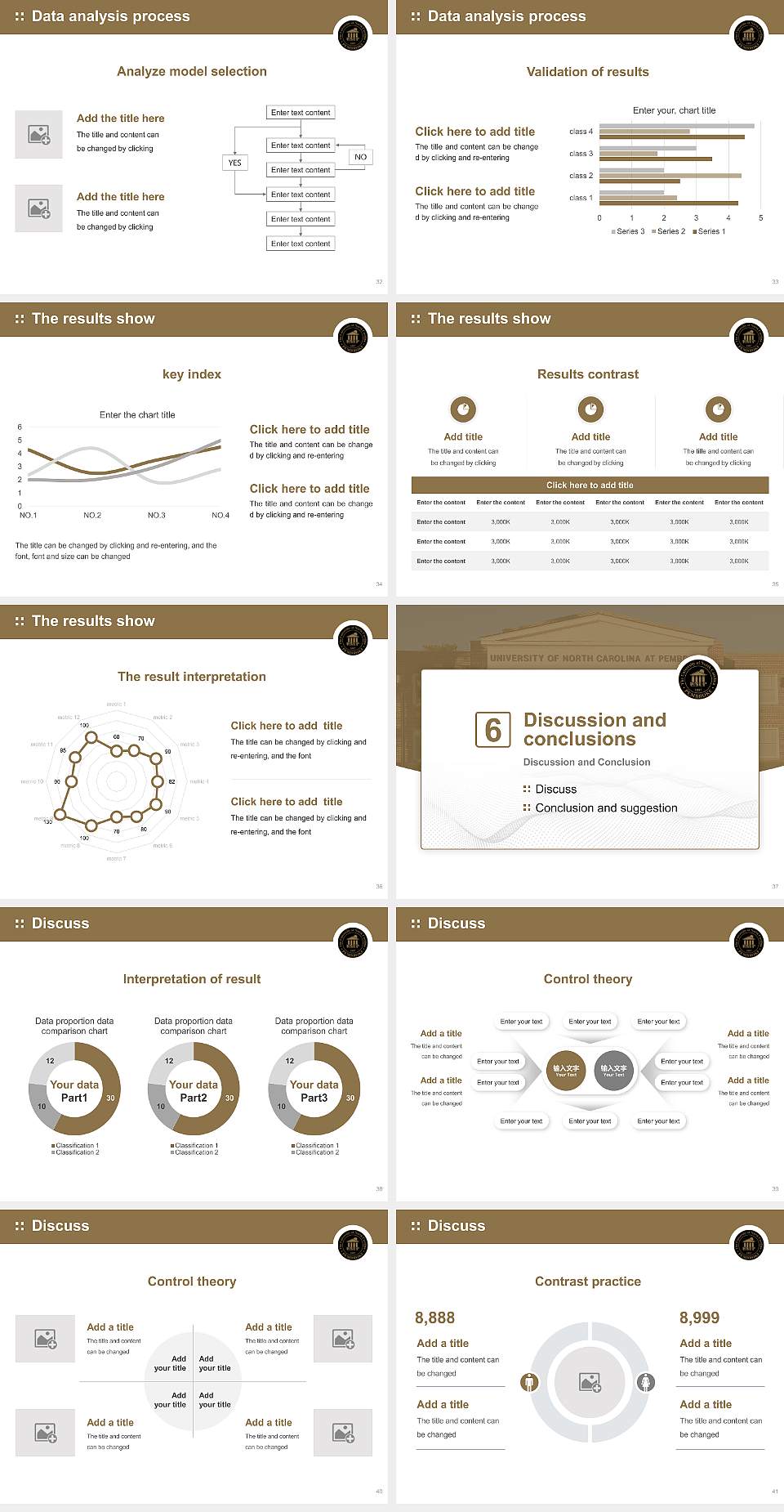 University of North Carolina at Pembroke Graduation Thesis Defense PPT Template4:3 ratio PPT effect preview image5