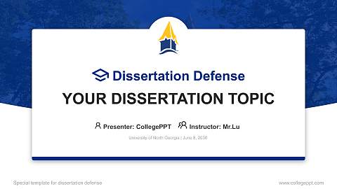 University of North Georgia Graduation Thesis Defense PPT Template