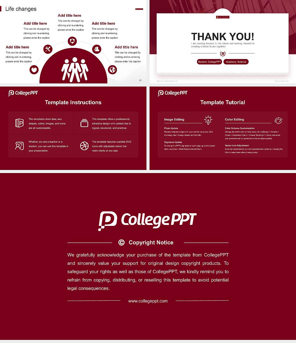 University of Minnesota-Morris National Scholarship Defense PPT Template16:9 ratio PPT effect preview image4