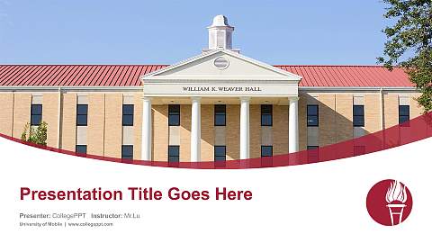 University of Mobile Course/Courseware Creation PPT Template