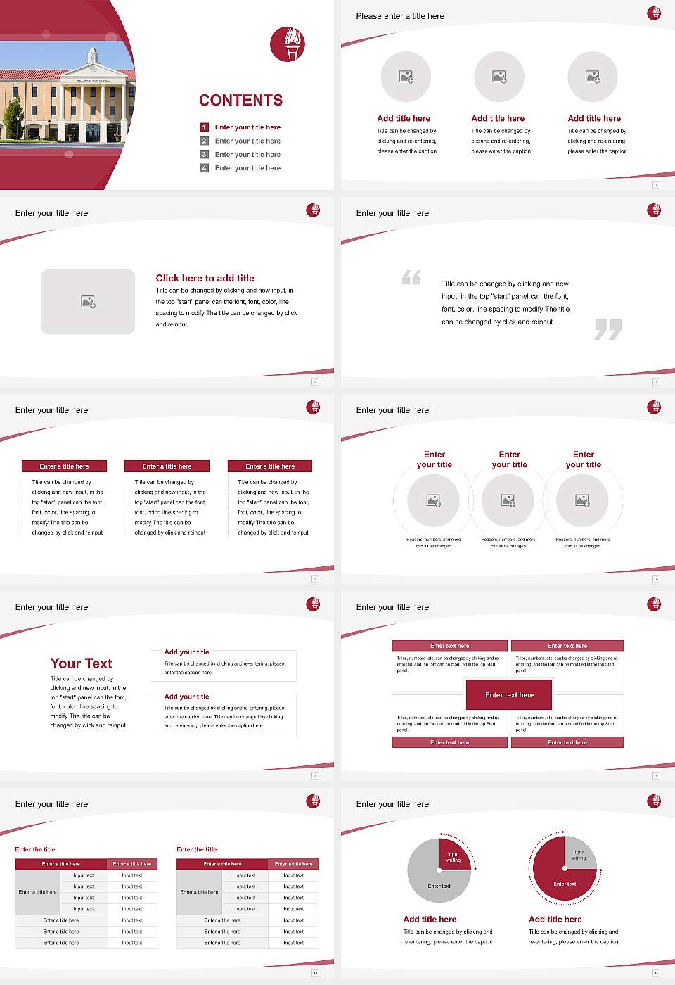 University of Mobile Course/Courseware Creation PPT Template16:9 ratio PPT effect preview image2