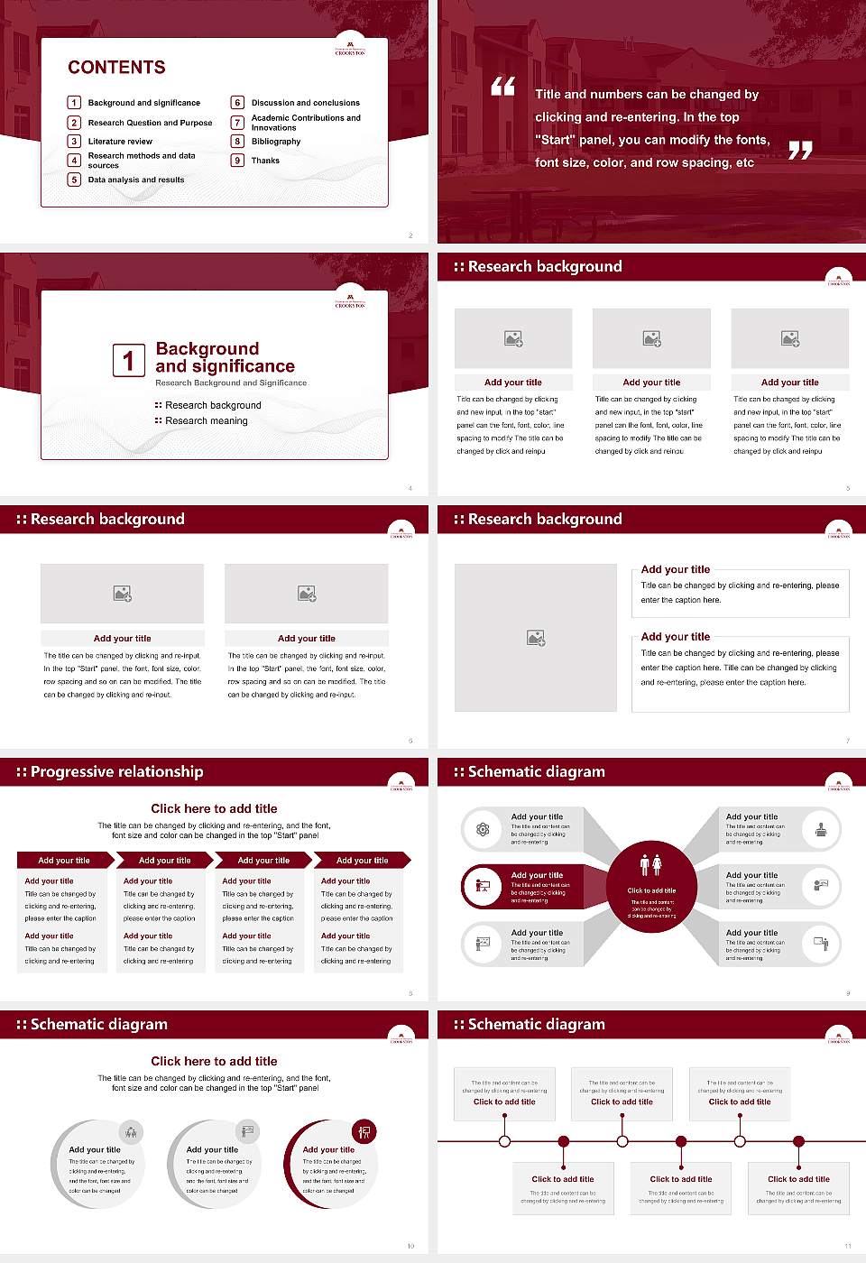 University of Minnesota-Crookston Graduation Thesis Defense PPT Template16:9 ratio PPT effect preview image2