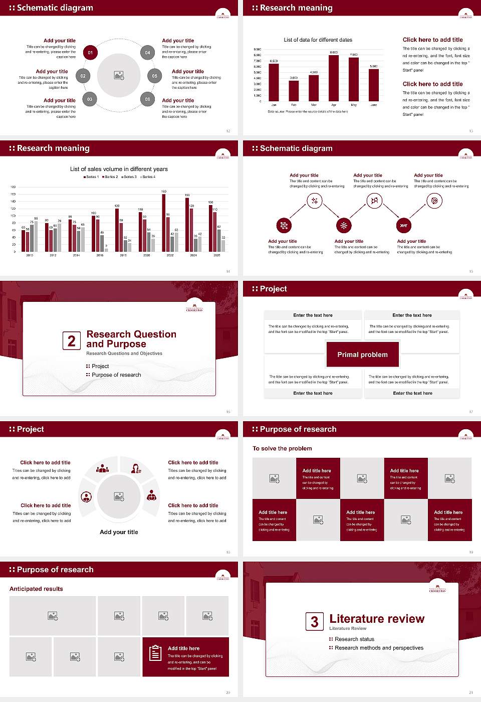 University of Minnesota-Crookston Graduation Thesis Defense PPT Template16:9 ratio PPT effect preview image3