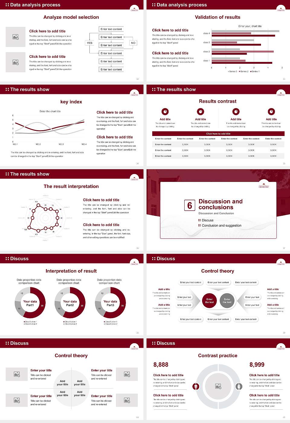 University of Minnesota-Crookston Graduation Thesis Defense PPT Template16:9 ratio PPT effect preview image5