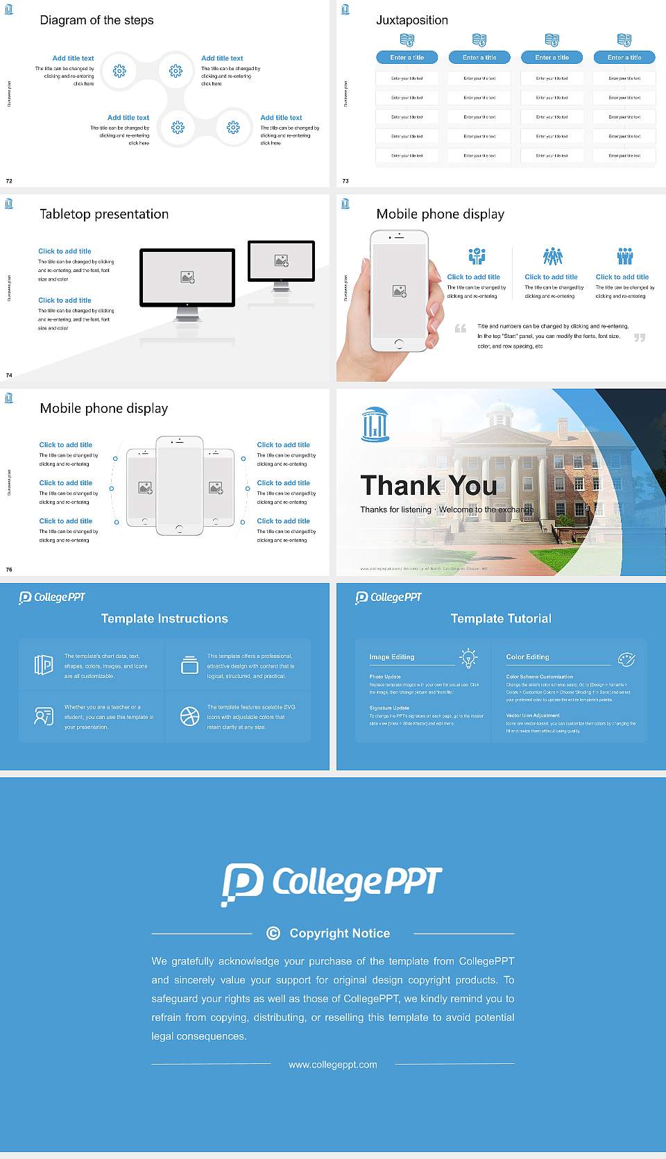 University of North Carolina at Chapel Hill Competition/Entrepreneurship Contest PPT Template16:9 ratio PPT effect preview image9