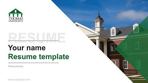 Thomas University Resume PPT Template