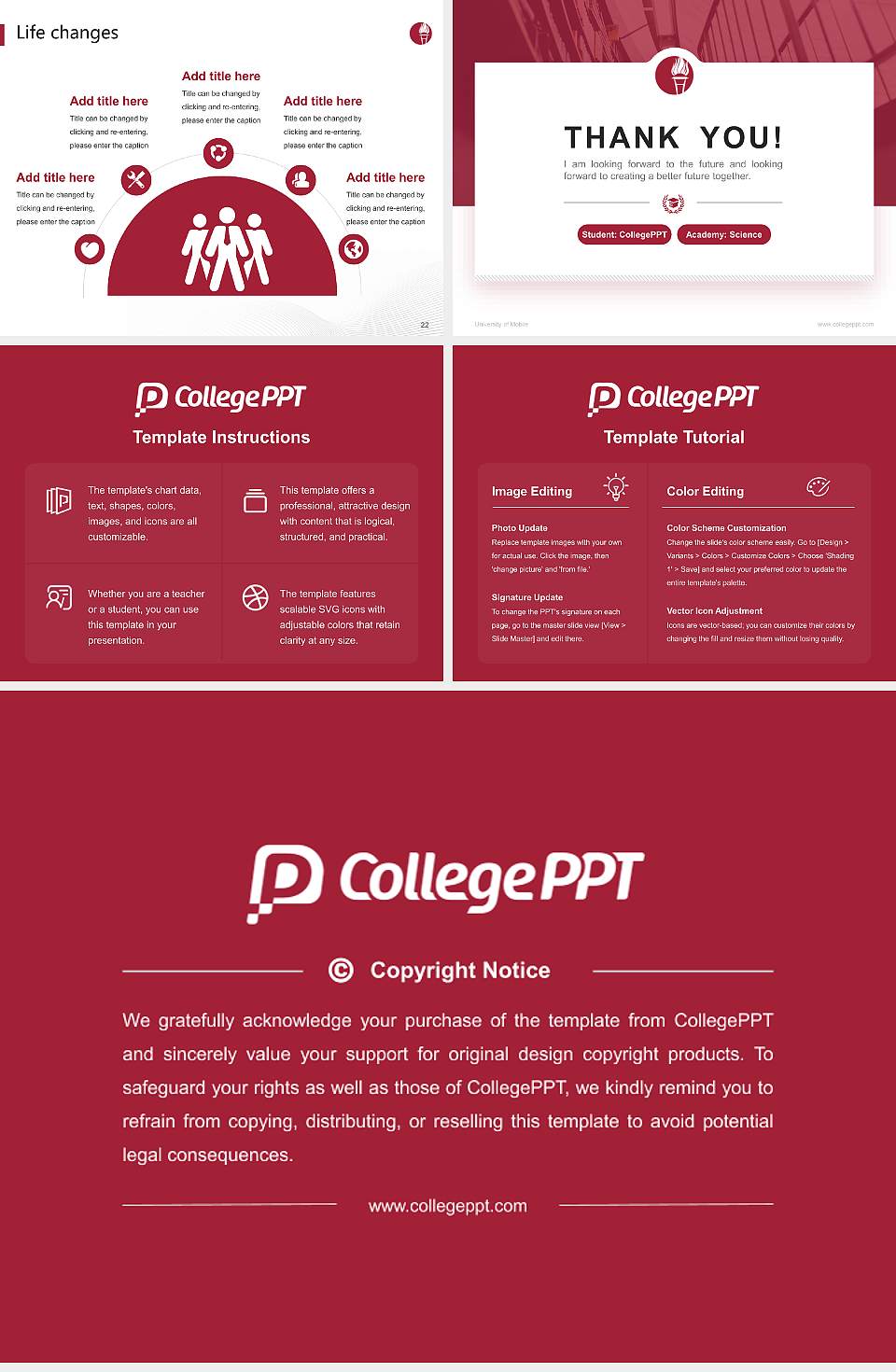 University of Mobile National Scholarship Defense PPT Template4:3 ratio PPT effect preview image4