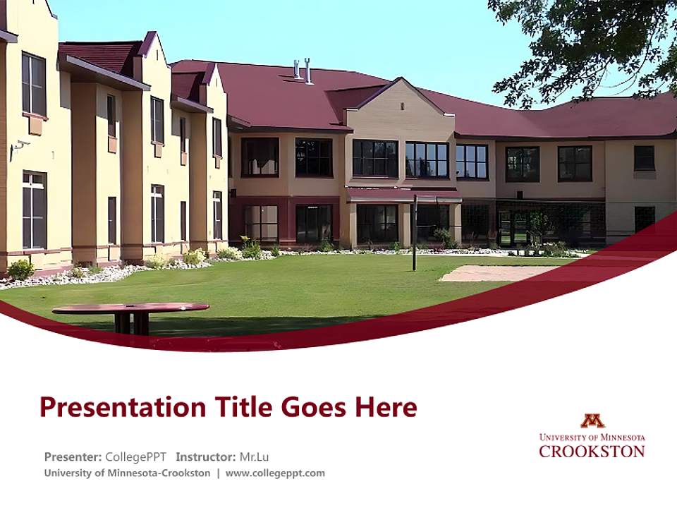 University of Minnesota-Crookston Course/Courseware Creation PPT Template4:3 ratio PPT effect preview image5