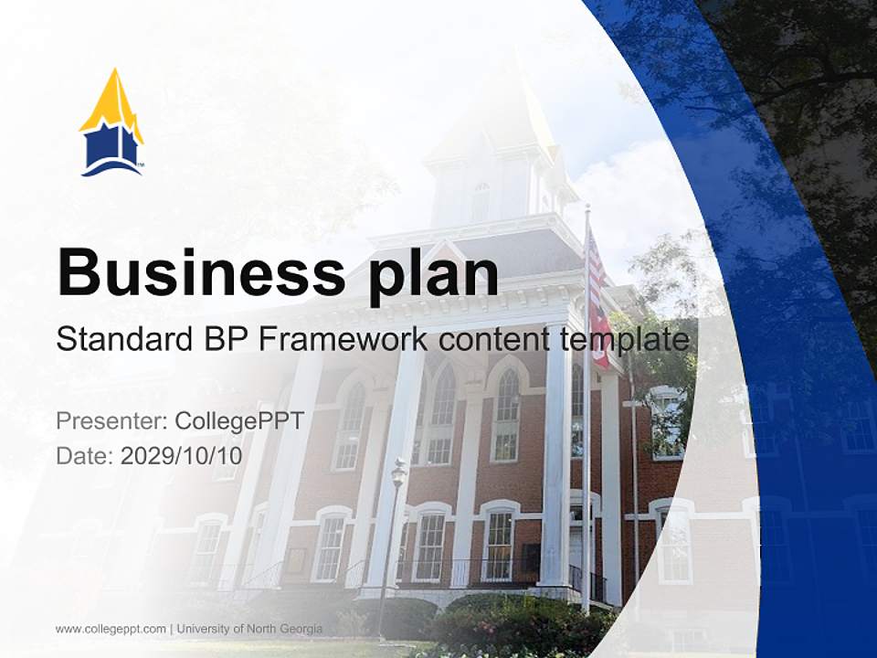 University of North Georgia Competition/Entrepreneurship Contest PPT Template4:3 ratio PPT effect preview image9