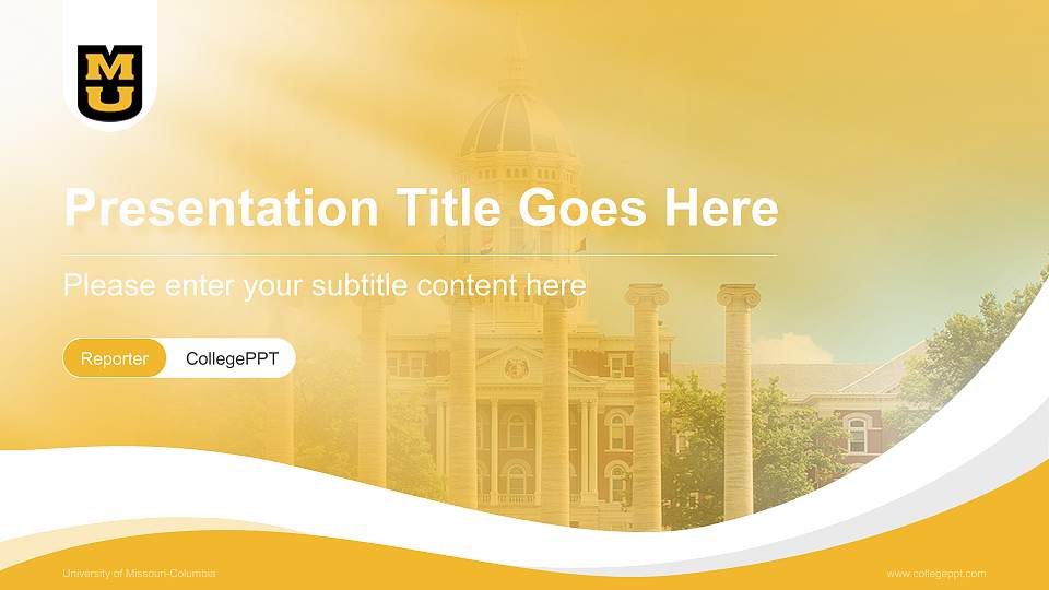 University of Missouri-Columbia Lecture Sharing and Networking Event PPT Template16:9 ratio PPT effect preview image