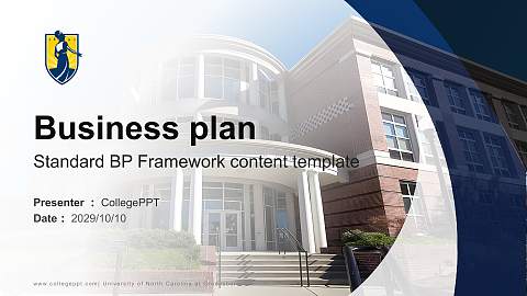 University of North Carolina at Greensboro Competition/Entrepreneurship Contest PPT Template