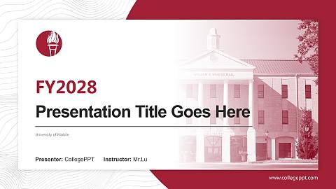 University of Mobile Academic Presentation/Research Findings Report PPT Template