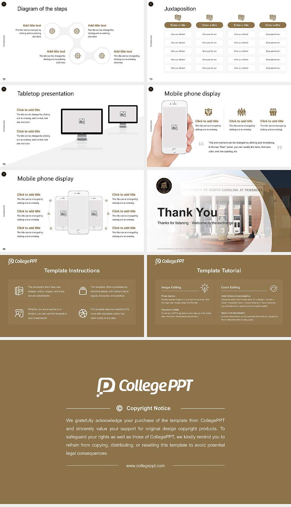University of North Carolina at Pembroke Competition/Entrepreneurship Contest PPT Template16:9 ratio PPT effect preview image9