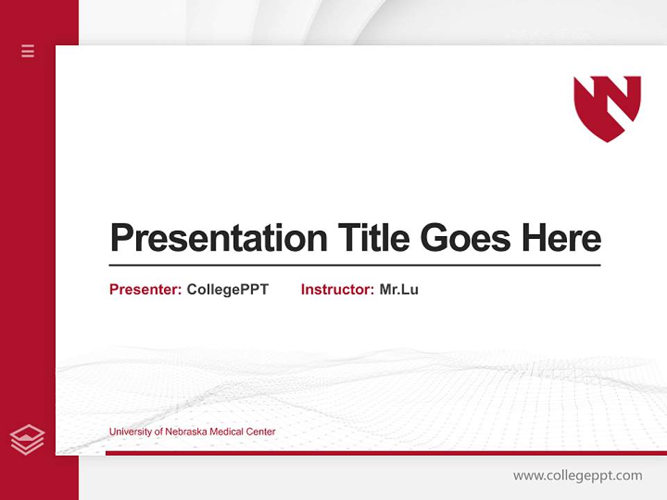 University of Nebraska Medical Center Thesis Proposal/Graduation Defense PPT Template4:3 ratio PPT effect preview image5