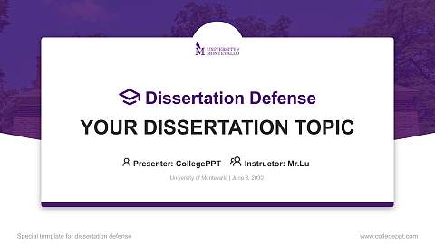 University of Montevallo Graduation Thesis Defense PPT Template