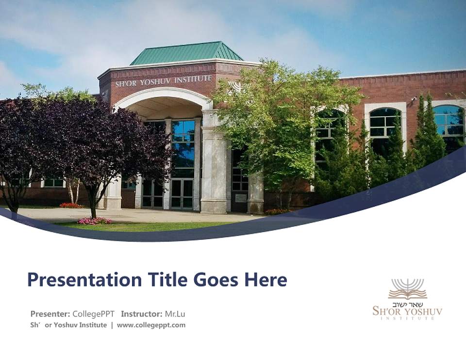 Sh’or Yoshuv Institute Course/Courseware Creation PPT Template4:3 ratio PPT effect preview image5