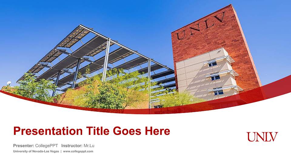 University of Nevada-Las Vegas Course/Courseware Creation PPT Template16:9 ratio PPT effect preview image