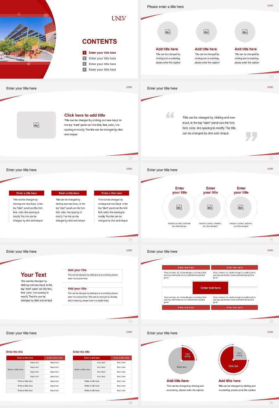 University of Nevada-Las Vegas Course/Courseware Creation PPT Template16:9 ratio PPT effect preview image2