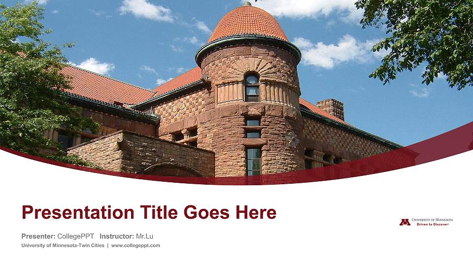 University of Minnesota-Twin Cities Course/Courseware Creation PPT Template16:9 ratio PPT effect preview image