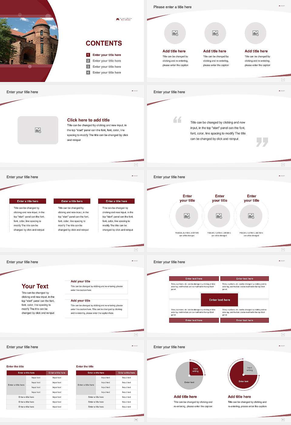 University of Minnesota-Twin Cities Course/Courseware Creation PPT Template16:9 ratio PPT effect preview image2