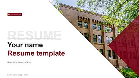 University of Minnesota-Morris Resume PPT Template