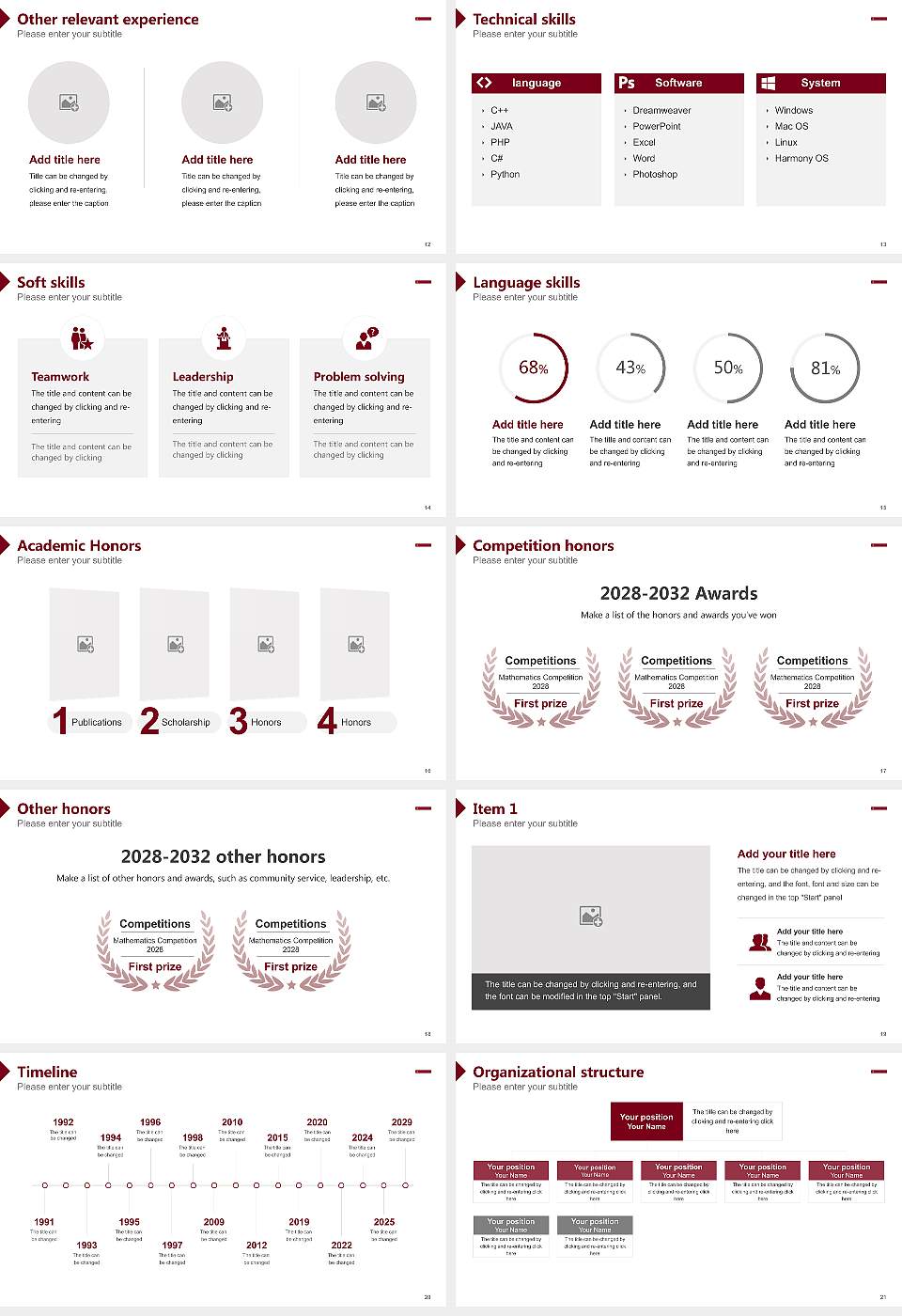 University of Minnesota-Morris Resume PPT Template16:9 ratio PPT effect preview image3