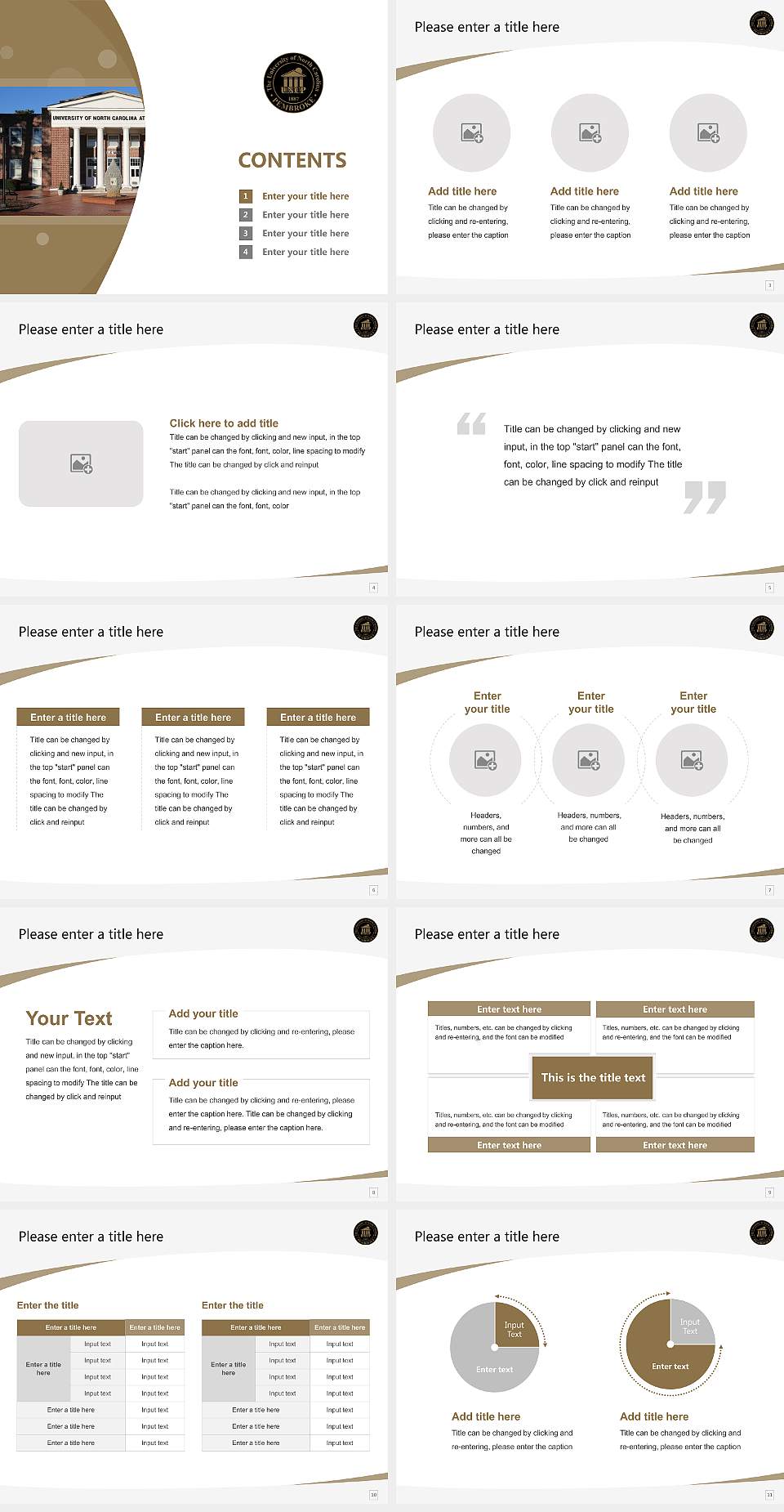 University of North Carolina at Pembroke Course/Courseware Creation PPT Template4:3 ratio PPT effect preview image2
