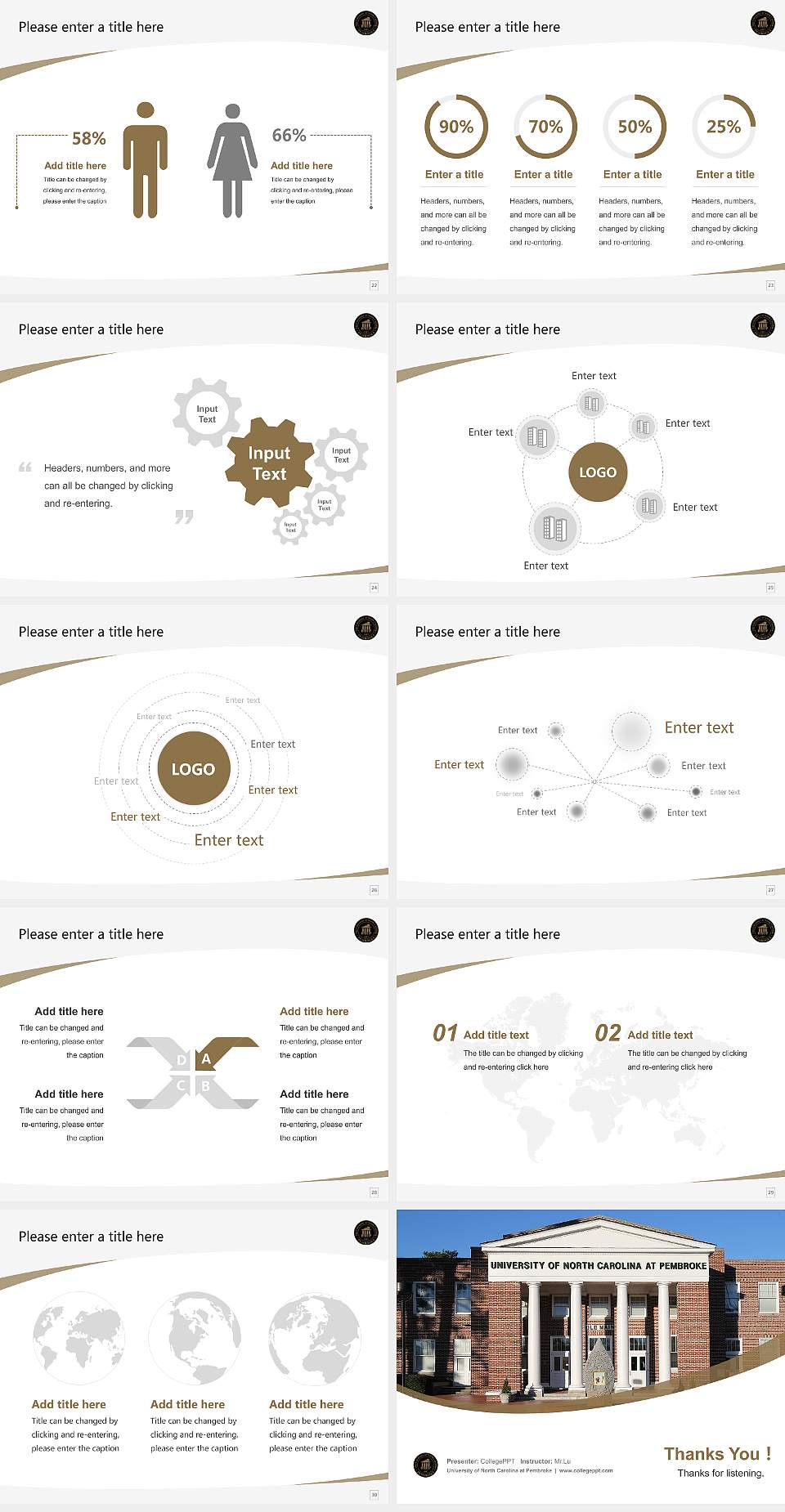 University of North Carolina at Pembroke Course/Courseware Creation PPT Template4:3 ratio PPT effect preview image4