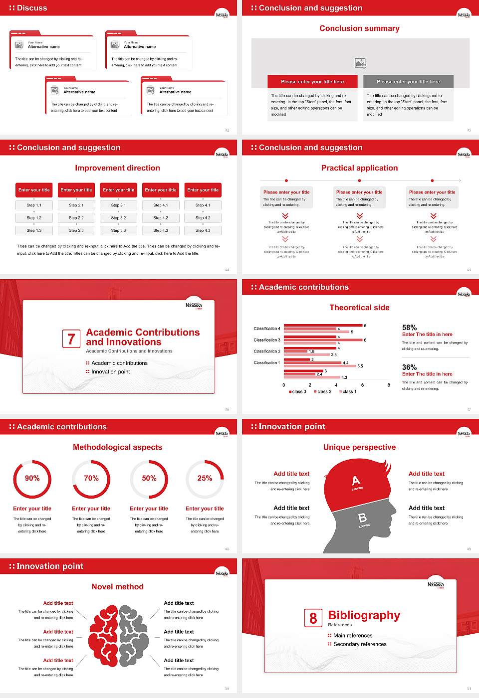 University of Nebraska at Omaha Graduation Thesis Defense PPT Template16:9 ratio PPT effect preview image6