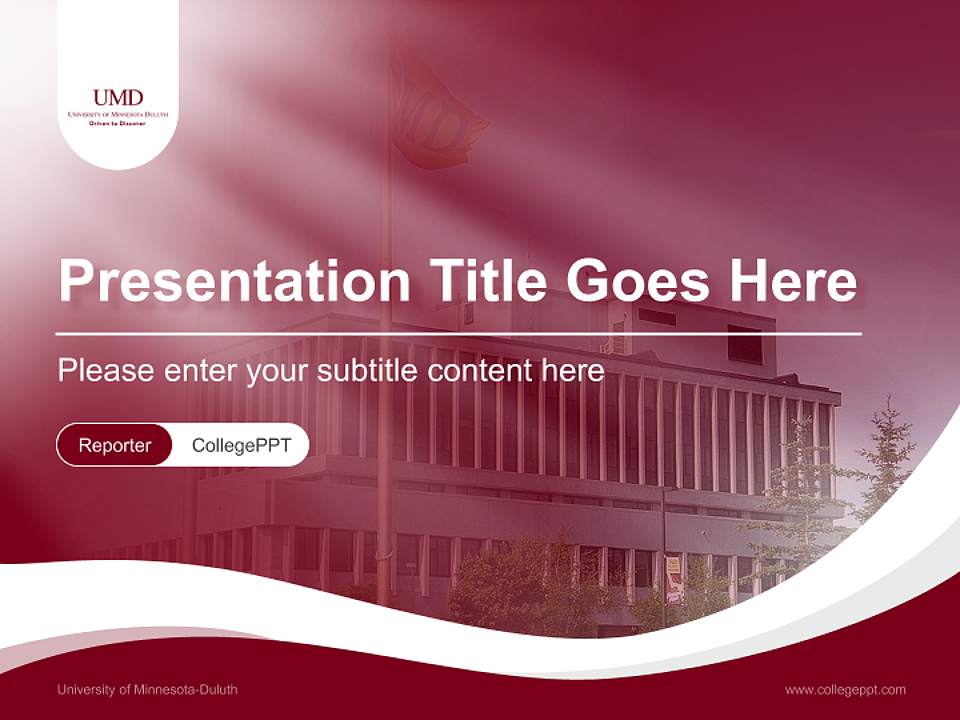 University of Minnesota-Duluth Lecture Sharing and Networking Event PPT Template4:3 ratio PPT effect preview image4