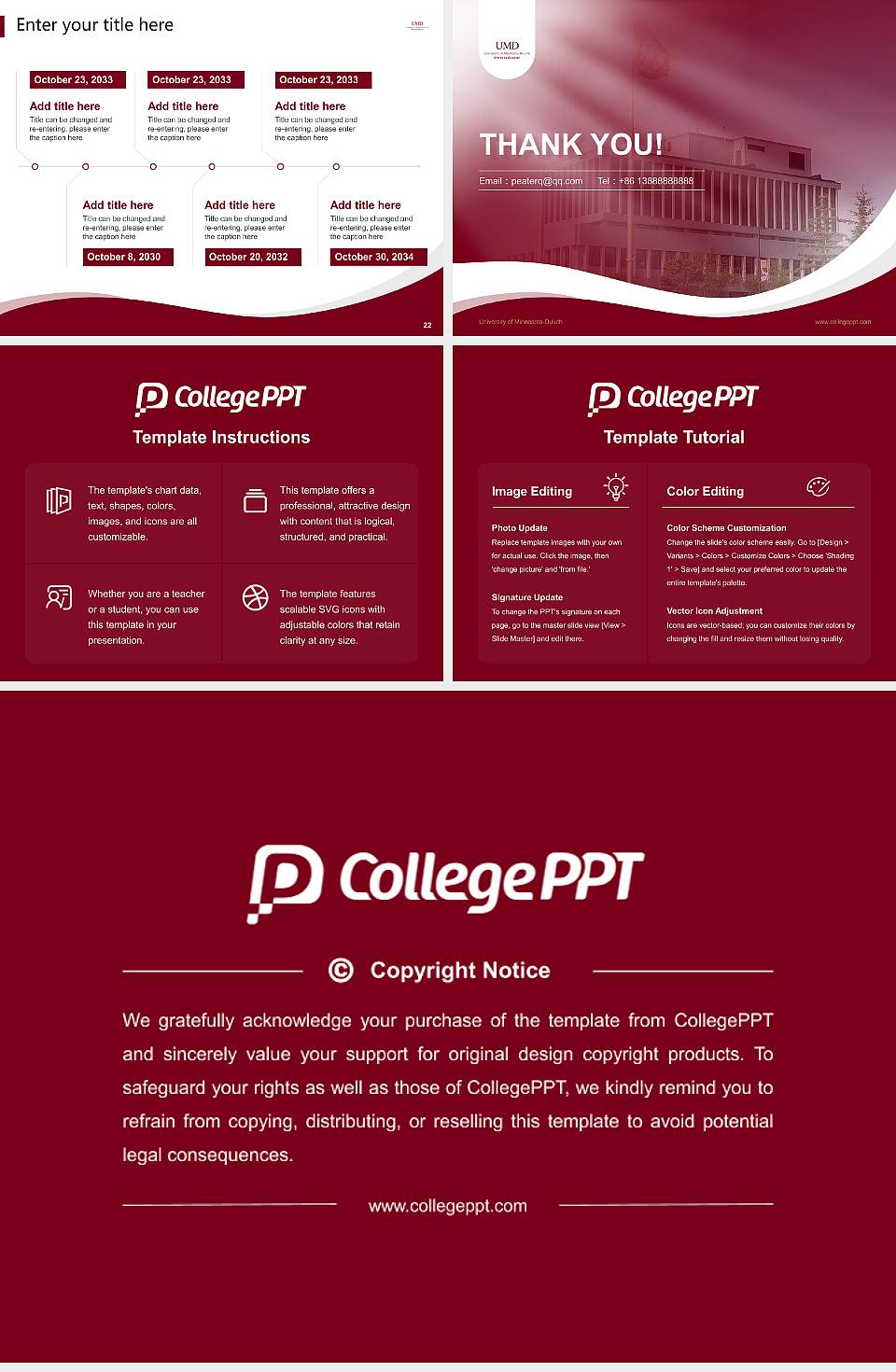 University of Minnesota-Duluth Lecture Sharing and Networking Event PPT Template4:3 ratio PPT effect preview image4