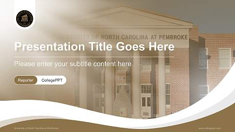 University of North Carolina at Pembroke Lecture Sharing and Networking Event PPT Template